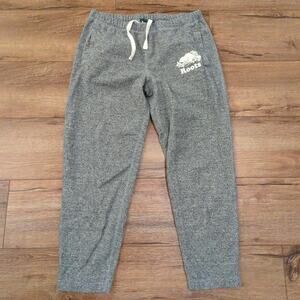 Roots Men's Gray Sweatpants with White Drawstring